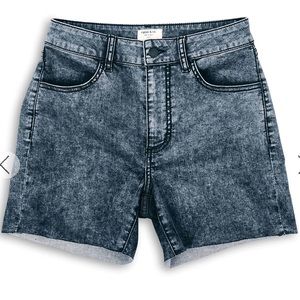 NWT - 26 Ripton Black Acid Jorts Raw Hem